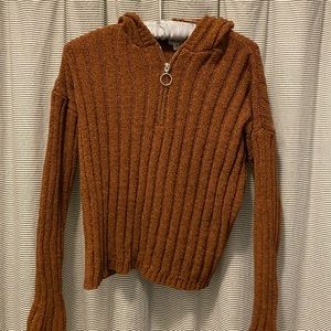 Ribbed Hooded Sweater, size xs